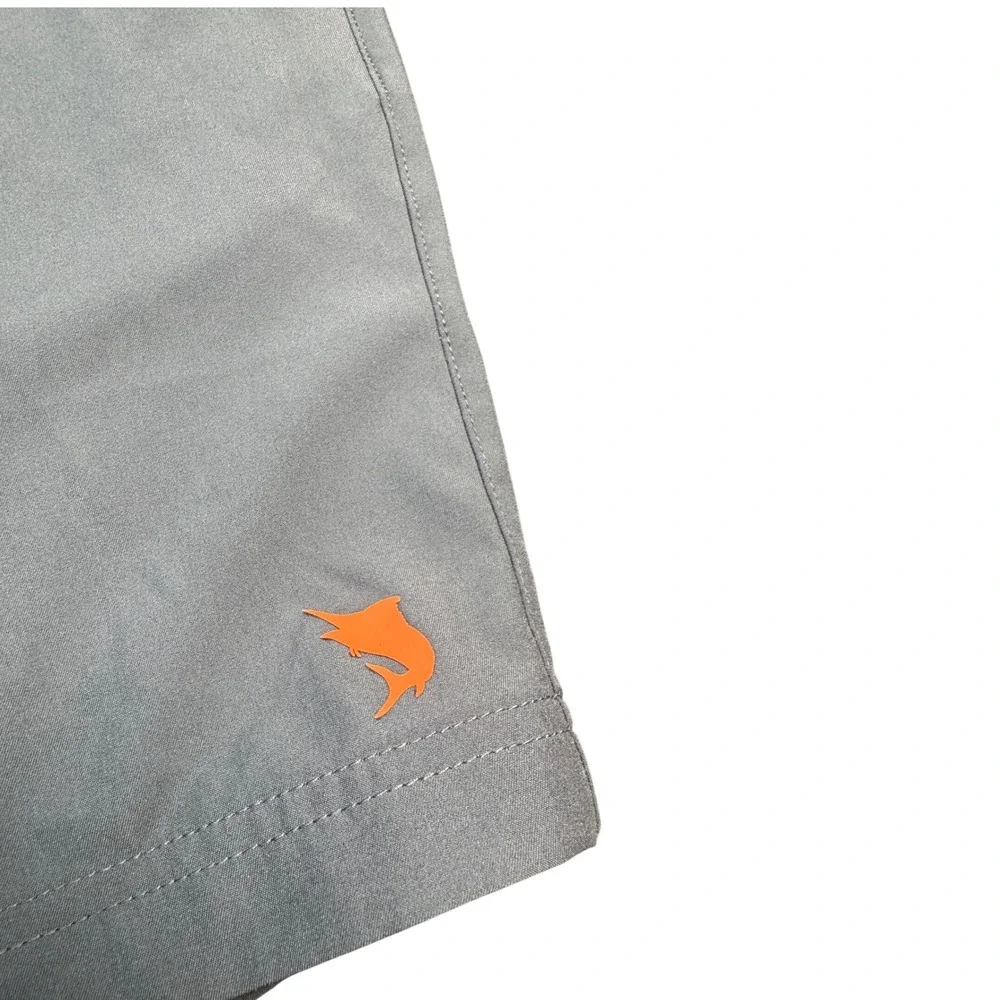 Salt Life Live Salty Mens XXL Gray Swim Trunks Board Shorts Marlin Logo 6 Inseam